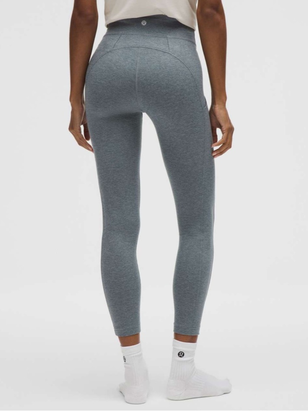 Lululemon Soft Sueded High Rise Tight Solar Grey Sz 8